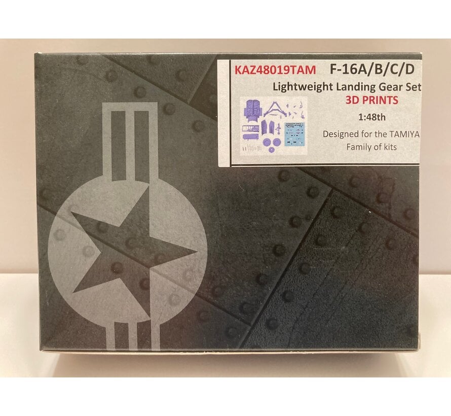 KAZAN F-16A/B/C/D Lightweight Landing Gear set 1:48 [3D printed parts for Tamiya F16 kits]
