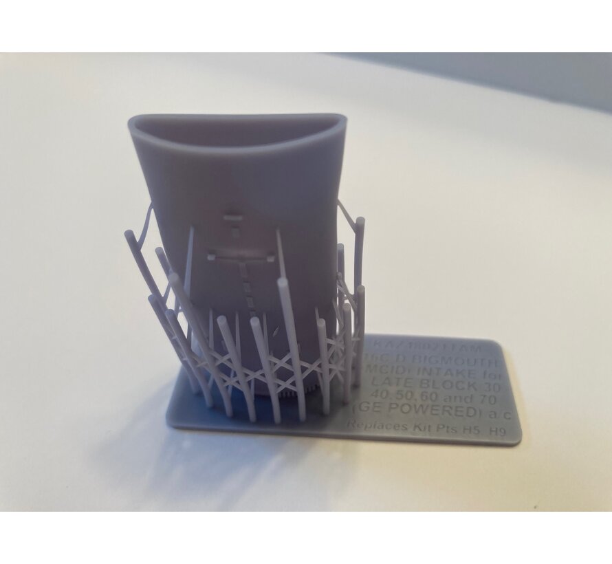 KAZAN F-16C/D 'Bigmouth' seamless intake 1:48 [3D printed for Tamiya kits]