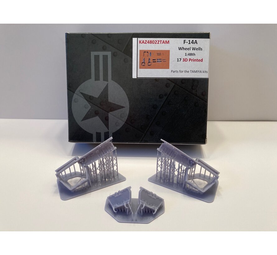 KAZAN F-14A wheel well set [early Tomcats] 1:48 [3D printed for Tamiya kits]