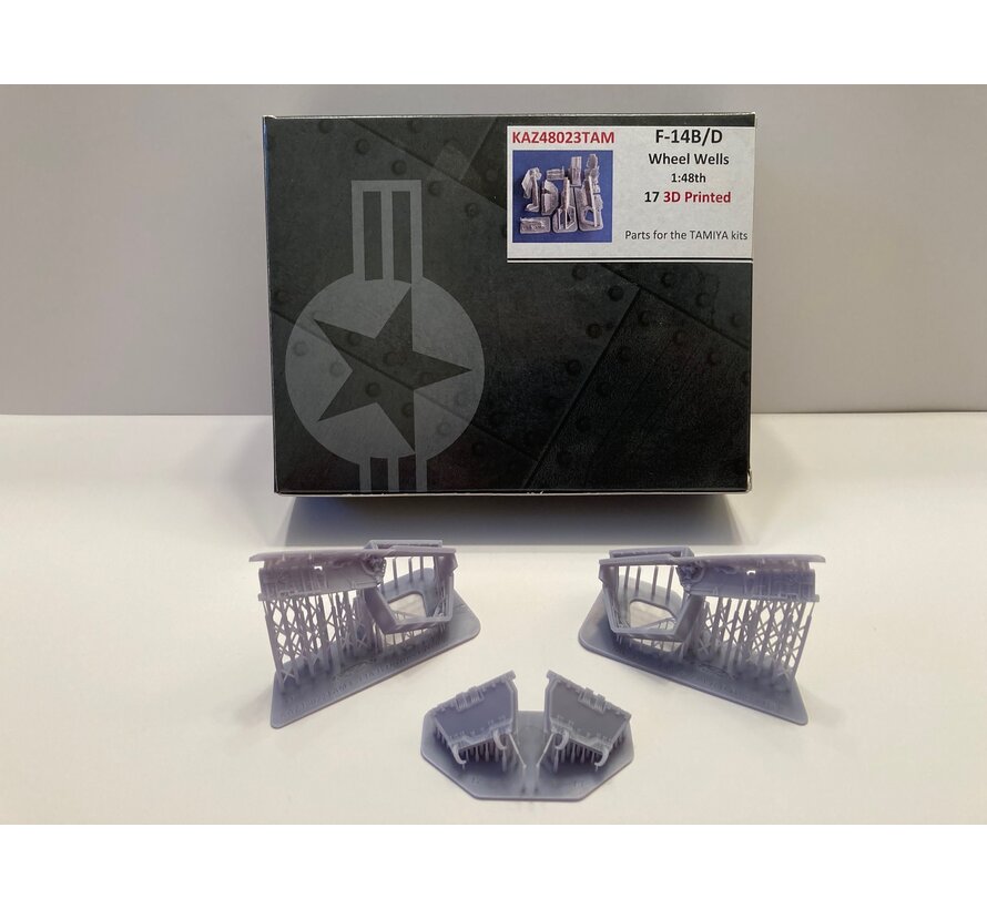 KAZAN F-14A wheel well set [late Tomcats] 1:48 [3D printed for Tamiya kits]