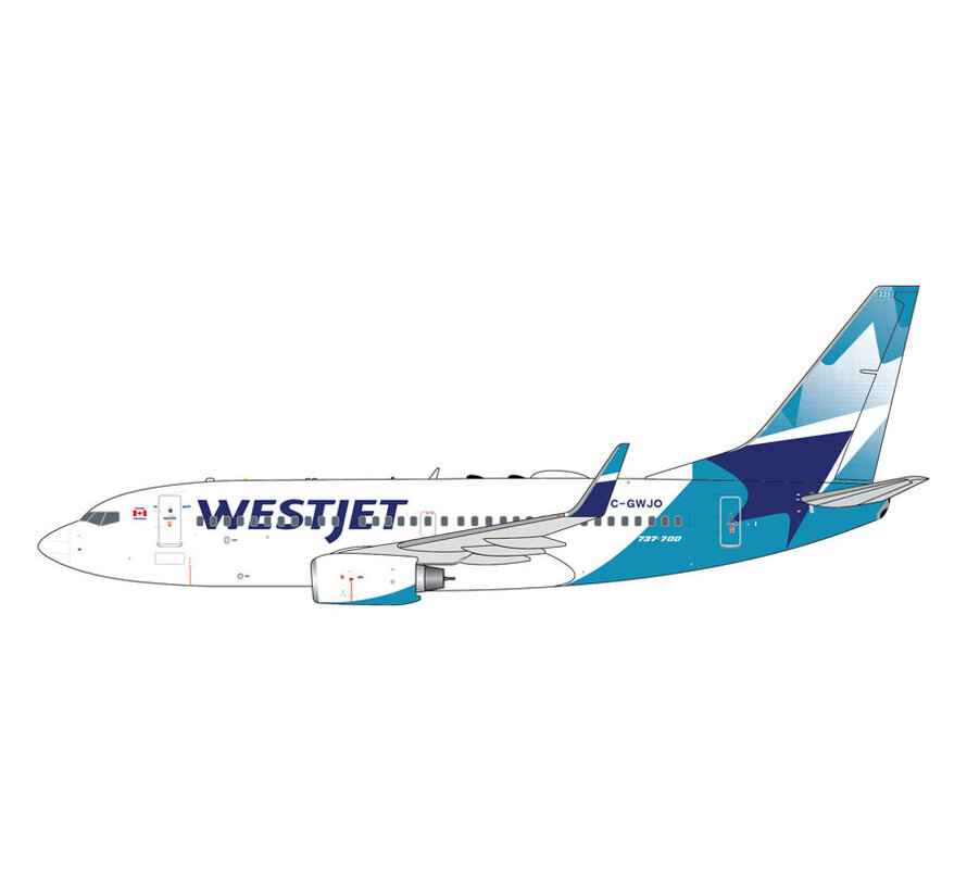 B737-700W WestJet Airlines 2018 new livery C-GWJO 1:400 +New Arrival+