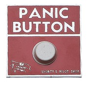 Sporty's Panic Button Sticker