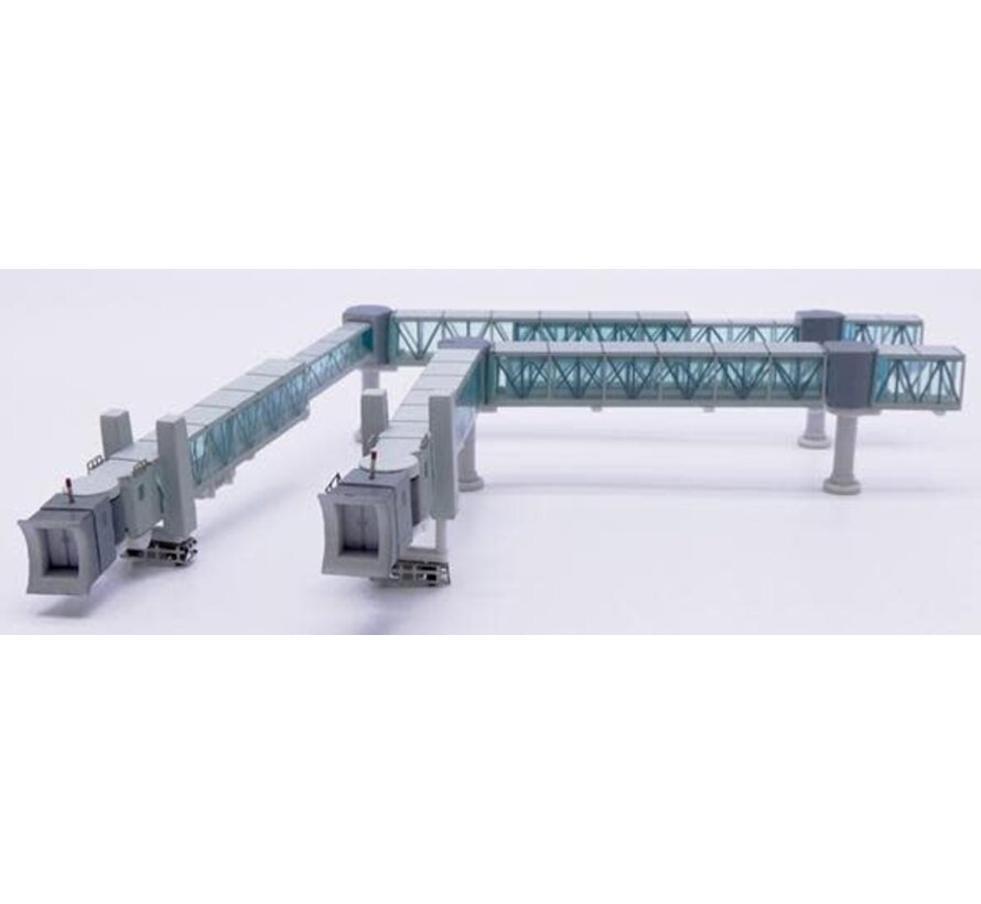 Air Passenger Bridge 2 Gates for B737 Transparent Green 1:400 +pre-order+