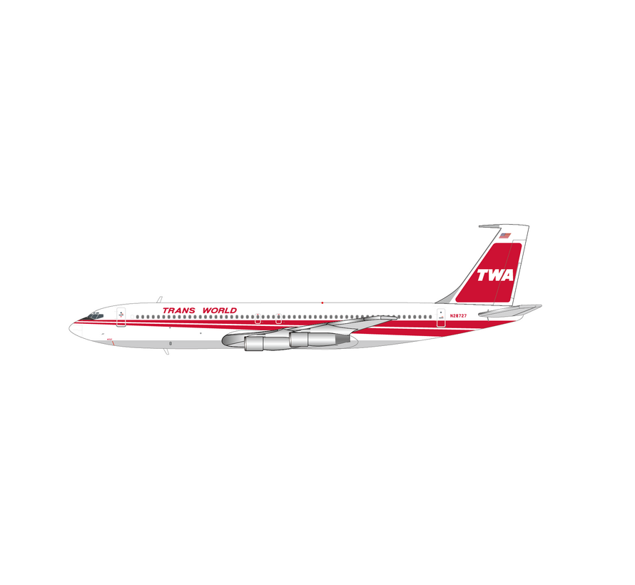 B707-300 TWA Trans World Airlines N28727 1:400 +pre-order+