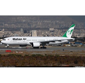 JC Wings B777-200ER Mahan Air Iran's 1st Boeing 777 EP-MTC 1:400 flaps down +pre-order+