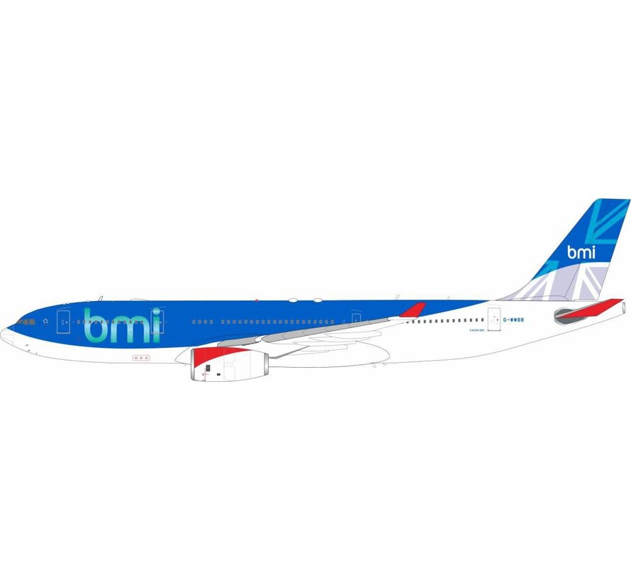 A330-200 BMI British Midland final livery G-WWBB 1:200 +pre-order+