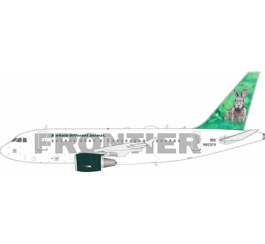 A318 Frontier Airlines rabbit tail N803FR 1:200 +pre-order+