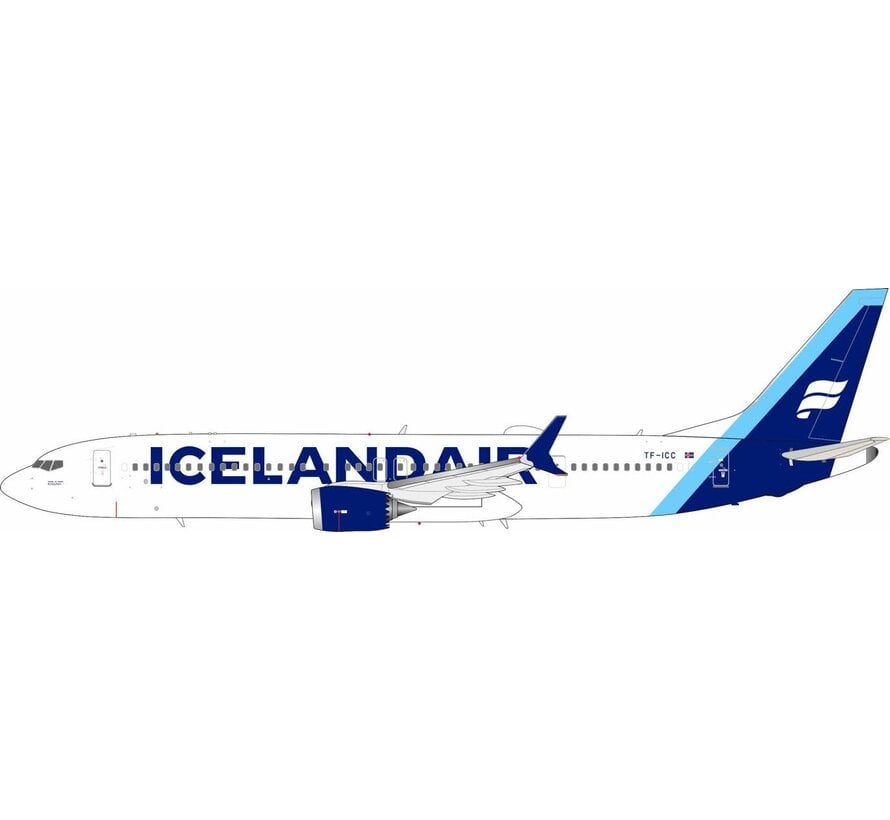 B737-9 MAX Icelandair blue tail bar TF-ICC 1:200 +pre-order+