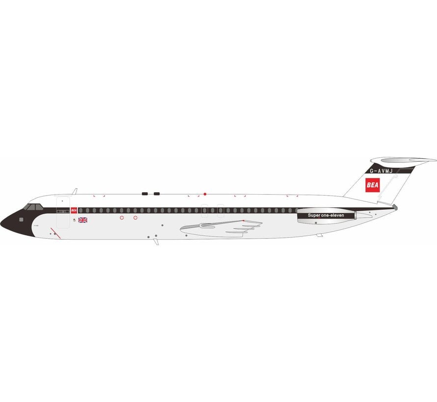 BAC111-510ED One-Eleven BEA British European Airways red square tail G-AVMJ 1:200 +pre-order+