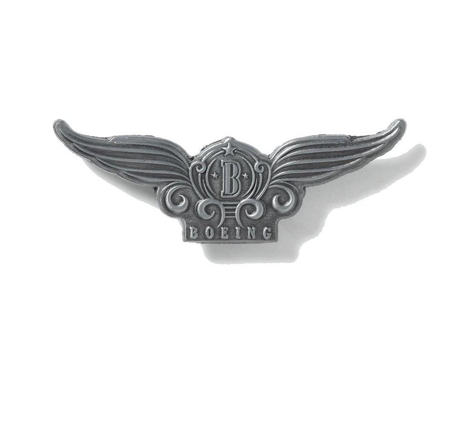 Pin Boeing Wings Styilized, Pewter