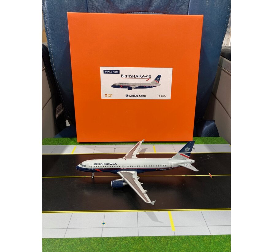 A320 British Airways Landor Livery G-BUSJ 1:200 with stand **Collection sale