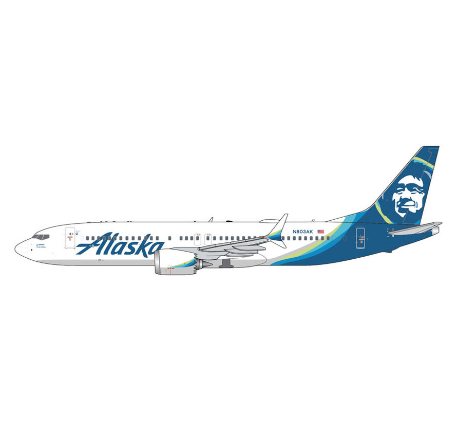 B737-8 MAX Alaska Airlines 2015 livery N803AK 1:400 *New Arrival