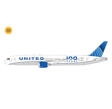 Gemini Jets B787-9 United Airlines  N61101 “100 Years” (flaps down) 1:400 *Pre-Order