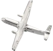 Johnson's ATR-42 (3-D CAST) AIRPLANE PIN Silver