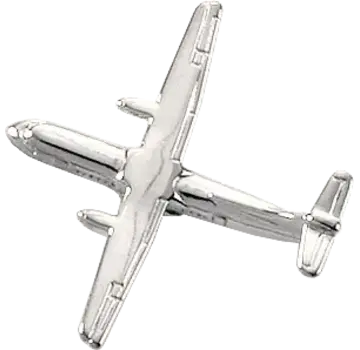 Johnson's ATR-42 (3-D CAST) AIRPLANE PIN Silver