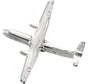 ATR-42 (3-D CAST) AIRPLANE PIN Silver