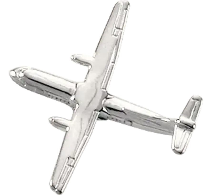 ATR-42 (3-D CAST) AIRPLANE PIN Silver