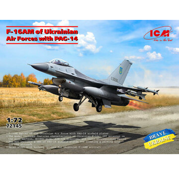 ICM Model Kits F-16AM with PAG-14 Ukraine Air Force 1:72 New 2025