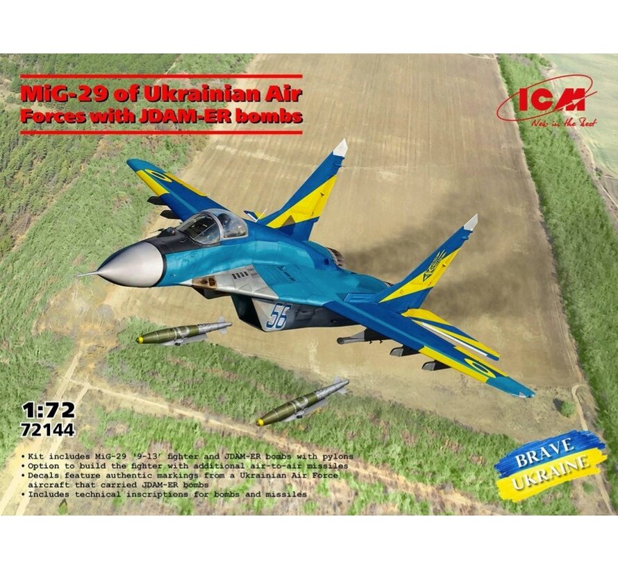 MiG-29 with JDAM-ER Ukraine Air Force 1:72 New 2025