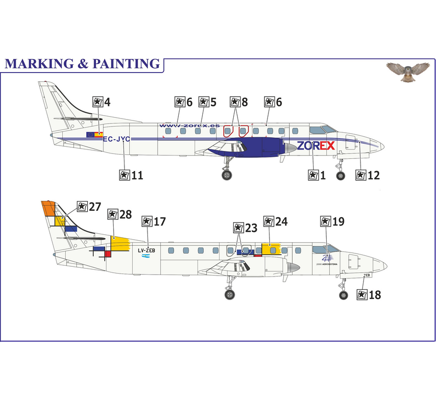 SOVA-M Swearingen SA-226TS Metro II Regional airliner 1:72 New tool 2025 [model kit]
