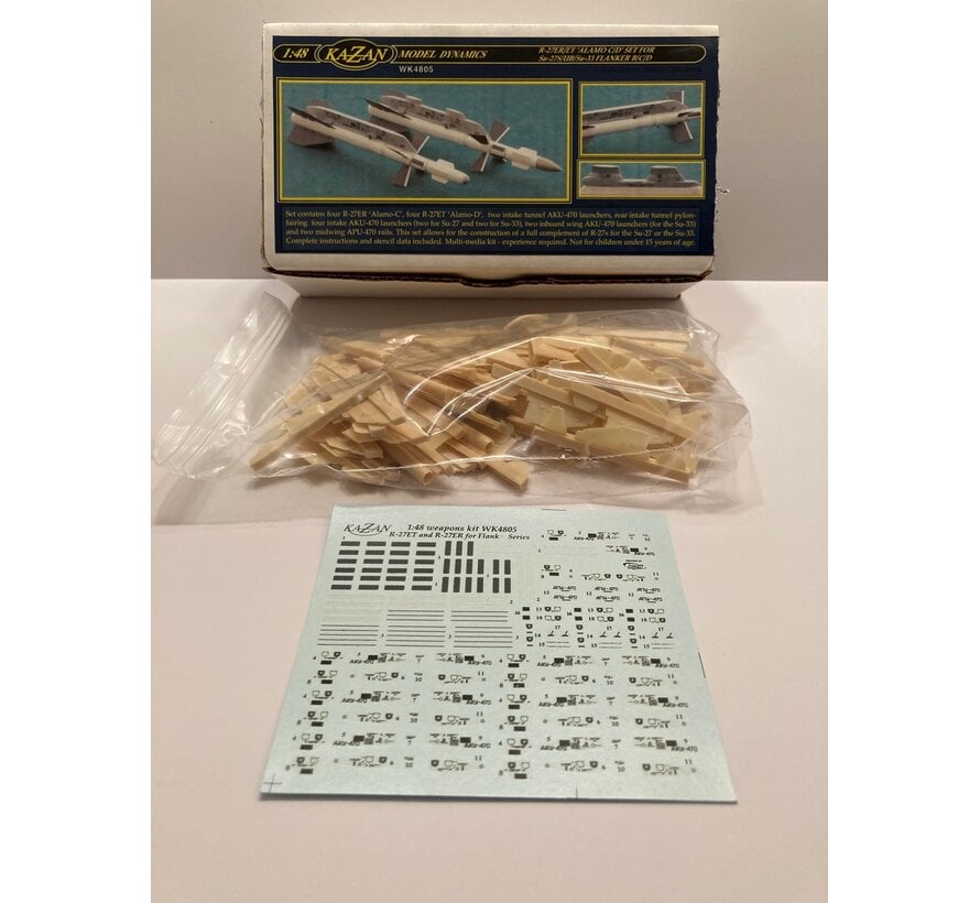 KAZAN R-27ER/ET 'Alamo C/D' set for Su27S/UB/Su33 Flanker B/C/D 1:32**Discontinued**