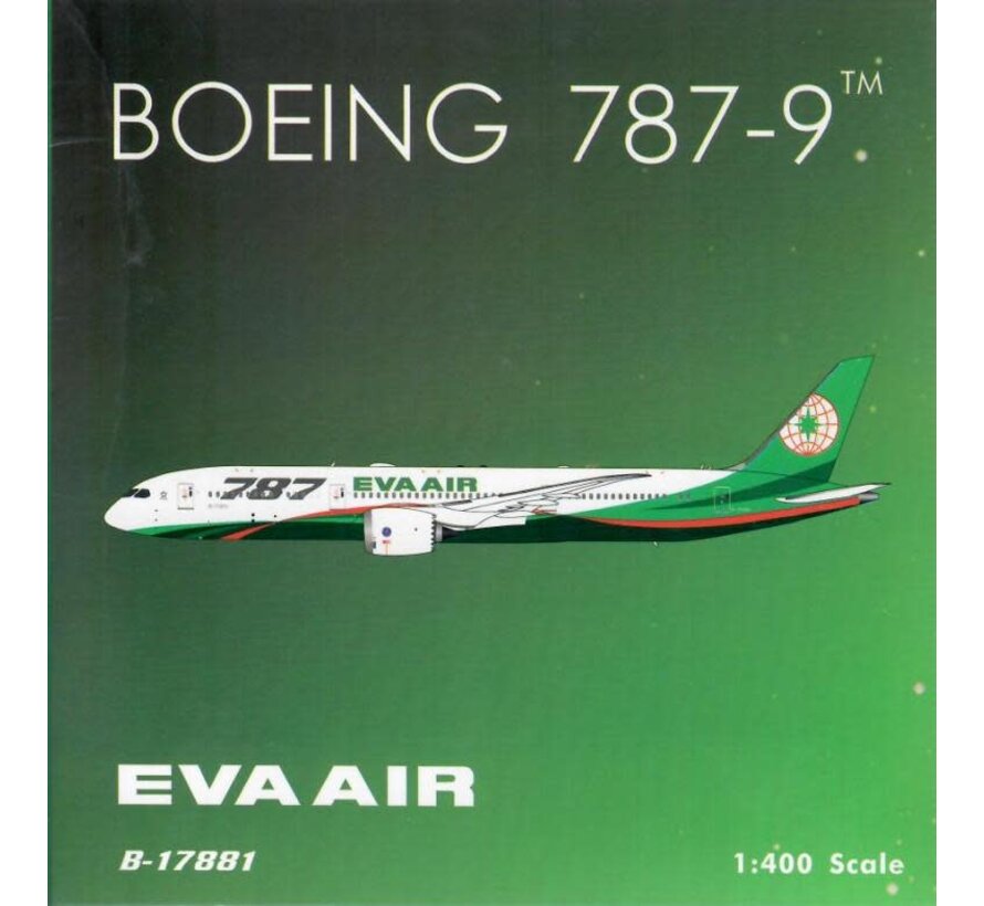 B787-9 Dreamliner EVA Air New Livery 2018 787 Large Titles B-17881 1:400**Collection sale