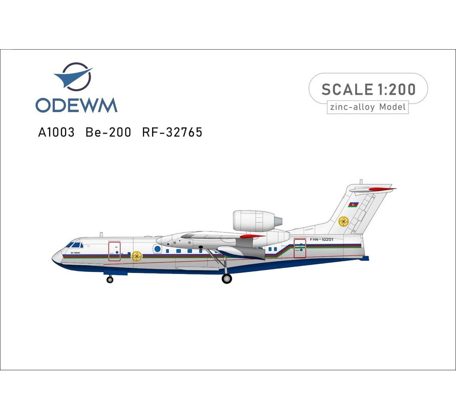 ODEWM Beriev Be200 Amphibious Flying Boat / Seaplane FHN-10201 Azerbaijan 1:200 (No stand)  *Pre-Order