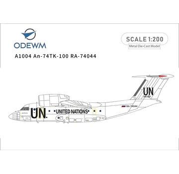 InFlight ODEWM Antonov An74TK-100 United Nations RA-74044 1:200 (No stand)  *Pre-Order