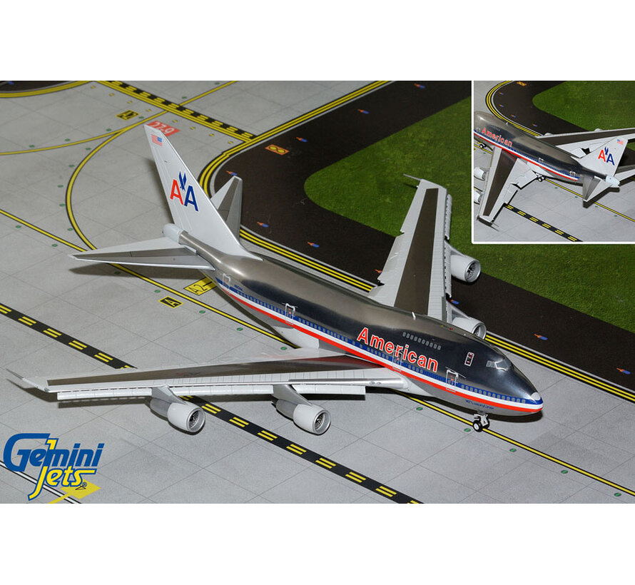B747SP American Airlines AA 747 LuxuryLiner N601AA 1:200 (polished) flaps down *New Arrival