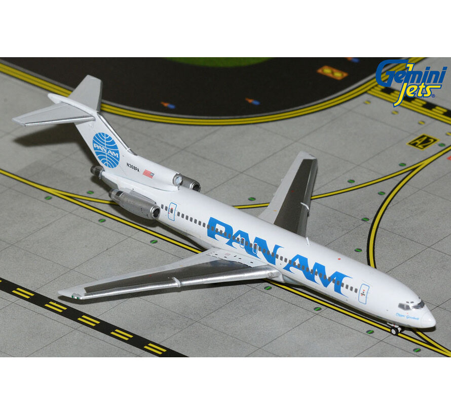 B727-200Adv. Pan Am blue billboard livery Clipper Goodwill N368PA 1:400 polished belly *New Arrival