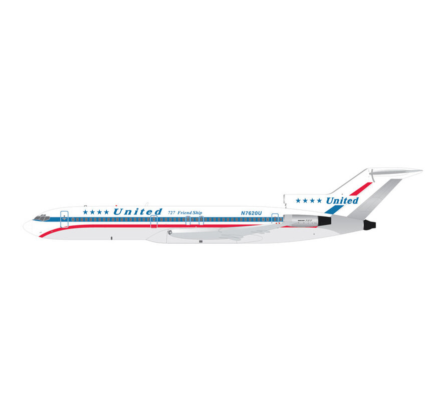 B727-200 United Airlines  N7620U Friend Ship Stars & Bars livery 1:400 +New arrival+