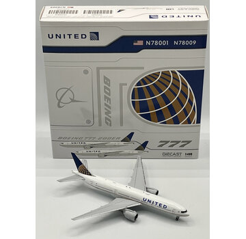 JC Wings B777-200ER United Airlines 2010 livery Gordon M. Bethune N78001 1:400 +New Arrival+