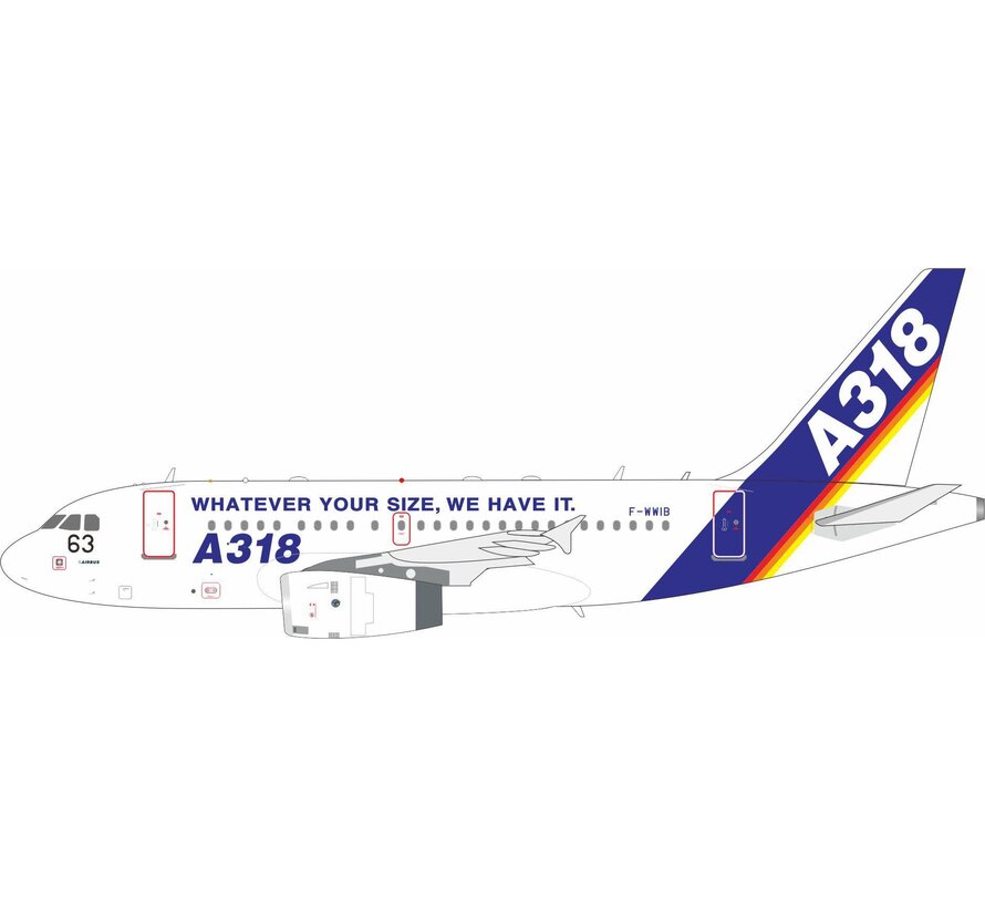 A318 Airbus Original House livery Whatever Your Size We Have It.  F-WWIB 1:200 (2nd) +pre-order+