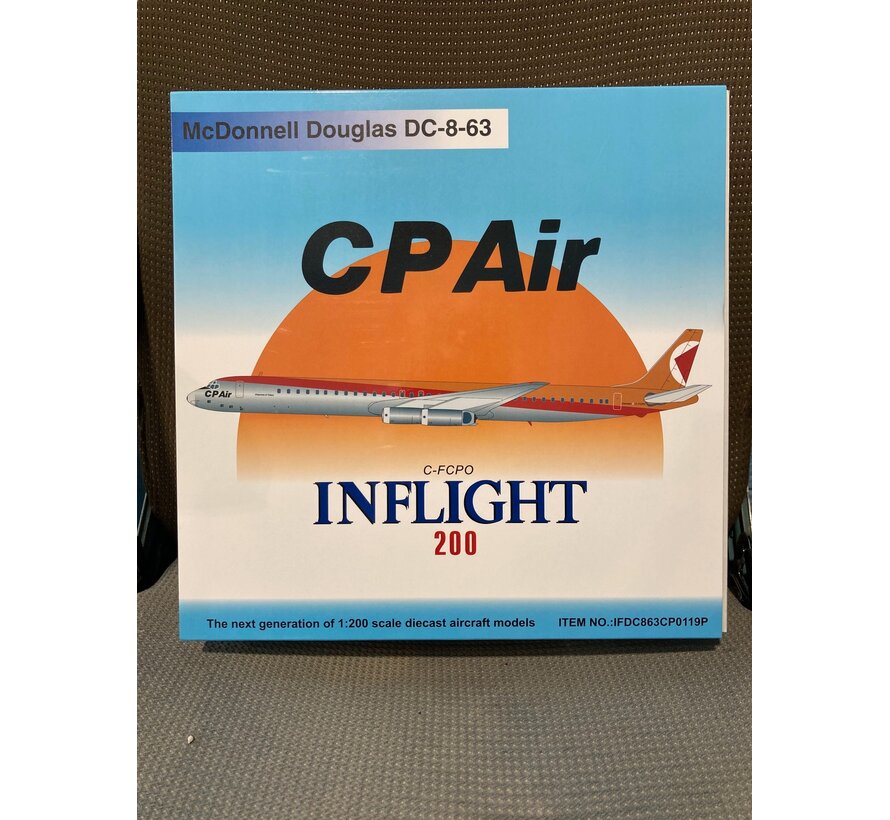 DC8-63 CP Air C-FCPO orange livery 1:200 Polished with stand**Collection sale