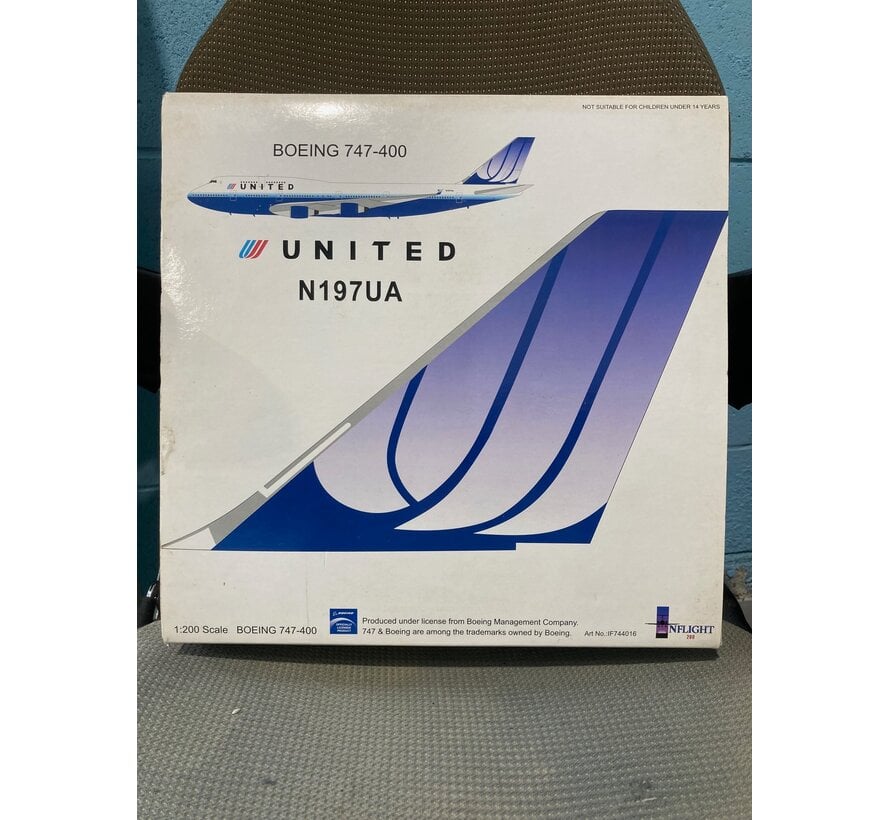 B747-400 United N197UA 'Tulip' livery 1:200**Collection sale