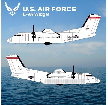 3D Design Deck E9 Widget (dash-8-100) US Air Force USAF TD 84-0047 1:200  +PRE-ORDER+