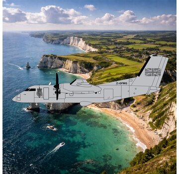 3D Design Deck dash-8-100 United Kingdom Home Office (PAL Aerospace) C-GFMQ 1:400  +PRE-ORDER+