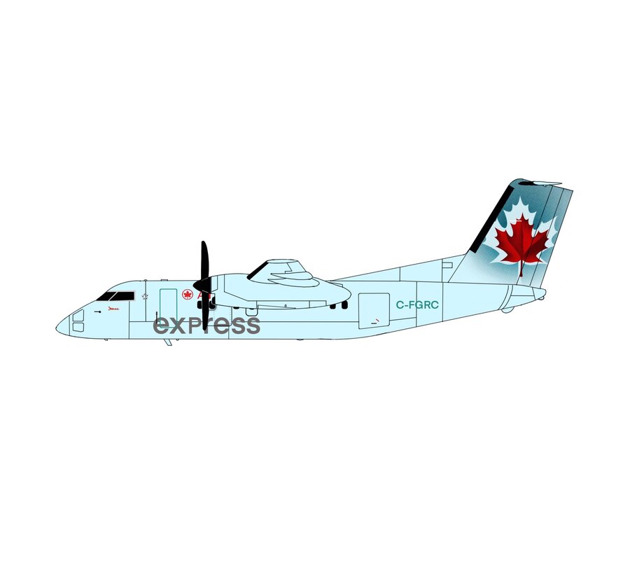 dash-8-100 Air Canada Express Jazz 2004 ice blue livery C-FGRC 1:400  +PRE-ORDER+
