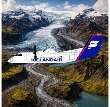 3D Design Deck dash-8-200 Iceland Air new livery 2022 Pink fin TF-FXH 1:400  +PRE-ORDER+