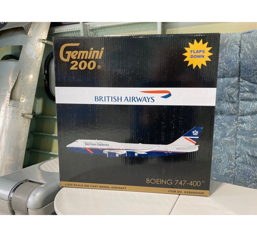 B747-400 British Airways Landor Retro G-BNLY 1:200  FLAPS **Collection sale [paint chip]