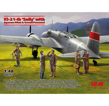 ICM Model Kits Ki-21-Ib 'Sally' with Japanese Pilots and Ground Personnel 1:48