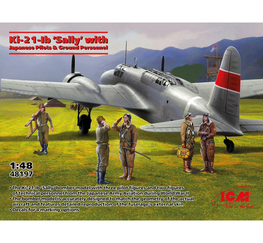 Ki-21-Ib 'Sally' with Japanese Pilots and Ground Personnel 1:48