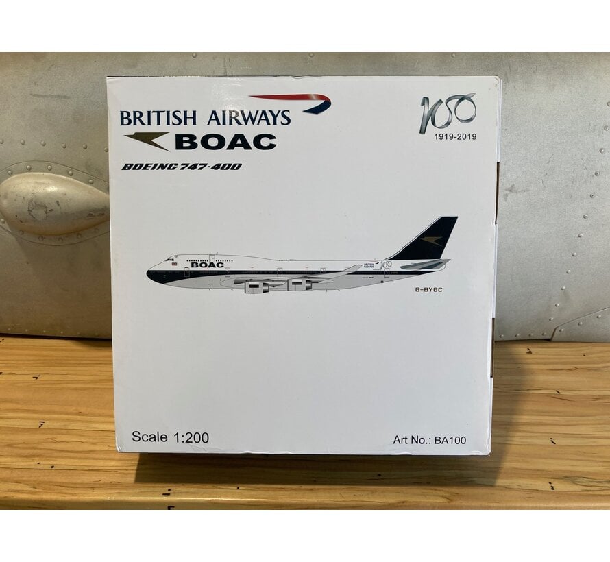 B747-400 British Airways BOAC Retro G-BYGC '100 years' 1:200**Collection sale**