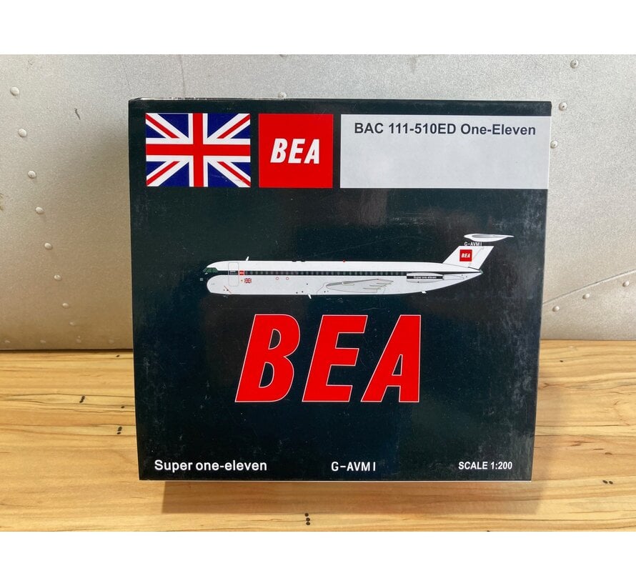 BAC111-510ED BEA G-AVMI 'red square' 1:200**Collection sale**