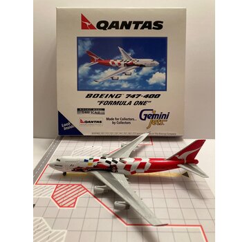 Gemini Jets B747-400 Qantas VH-OJC 2001 Formula 1 'City of Melbourne' 1:400**Collection sale**