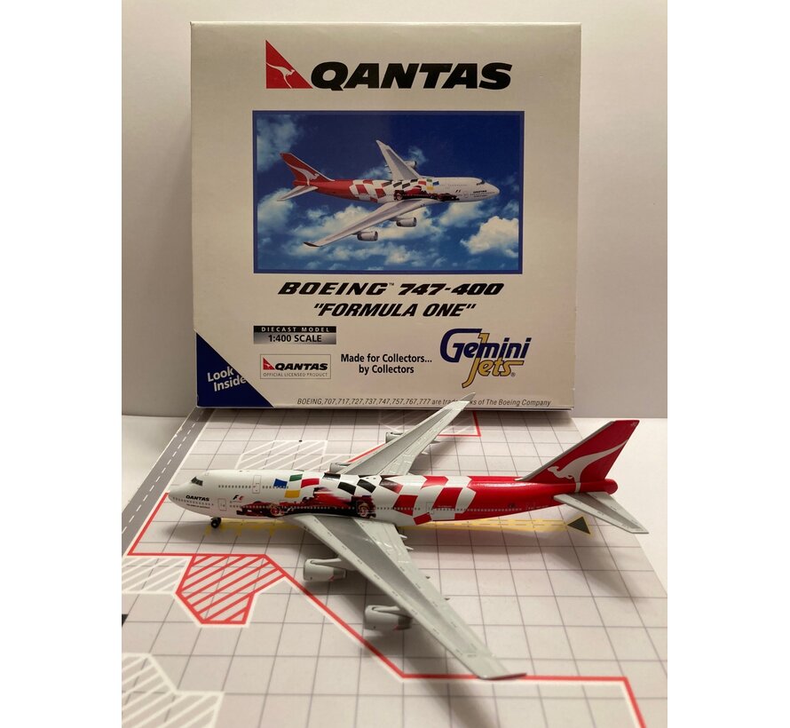 B747-400 Qantas VH-OJC 2001 Formula 1 'City of Melbourne' 1:400**Collection sale**