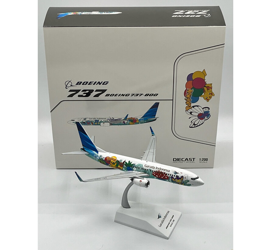 B737-800W Garuda Indonesia Pokemon PK-GMU 1:200 winglets flaps down +New Arrival+