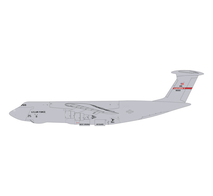 C5A Galaxy U.S. Air Force West Virginia ANG Martinsburg 68-0222 grey 1:400 +new arrival+