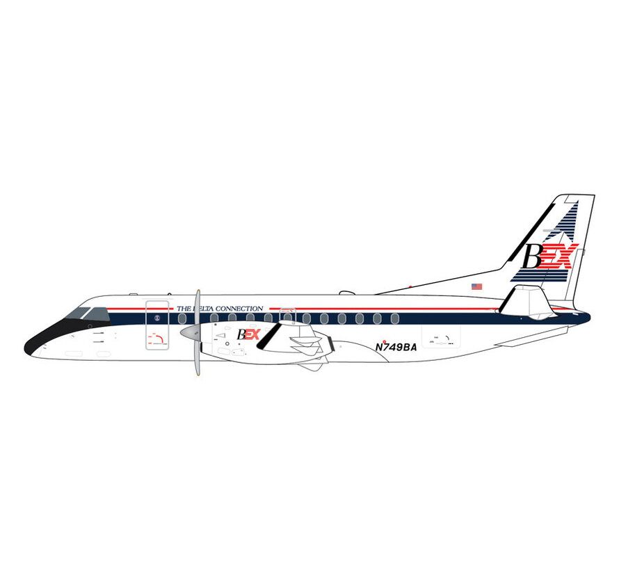 Saab SF340A Business Express BEX Delta Connection N749BA 1:400 +New Arrival+