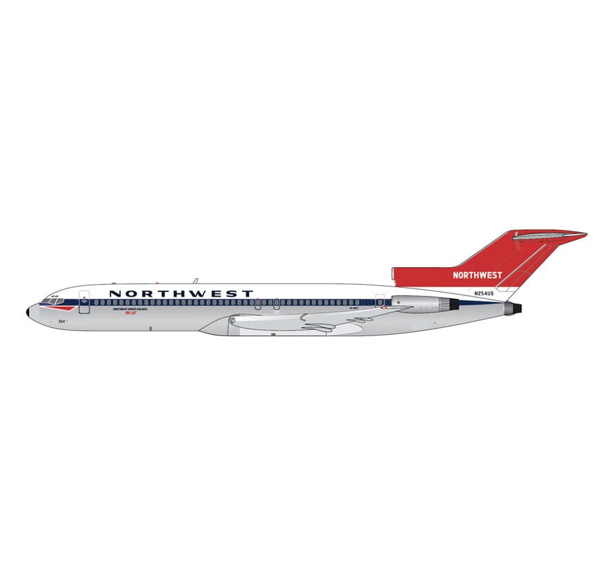 B727-200 Northwest Orient AL N254US delivery livery w/ polished belly 1:400 *Pre-Order